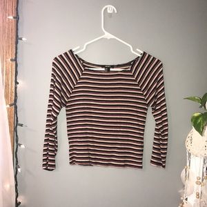 Forever 21 Striped Crop Top